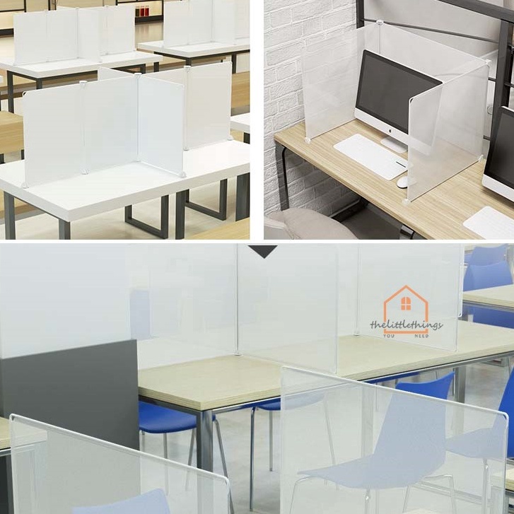 

Dijamin Hemat The Little Things Sekat Pembatas Meja Partisi Meja DIY Anti Percikan Air Papan Pemisah Meja Kerja Kantin Restoran