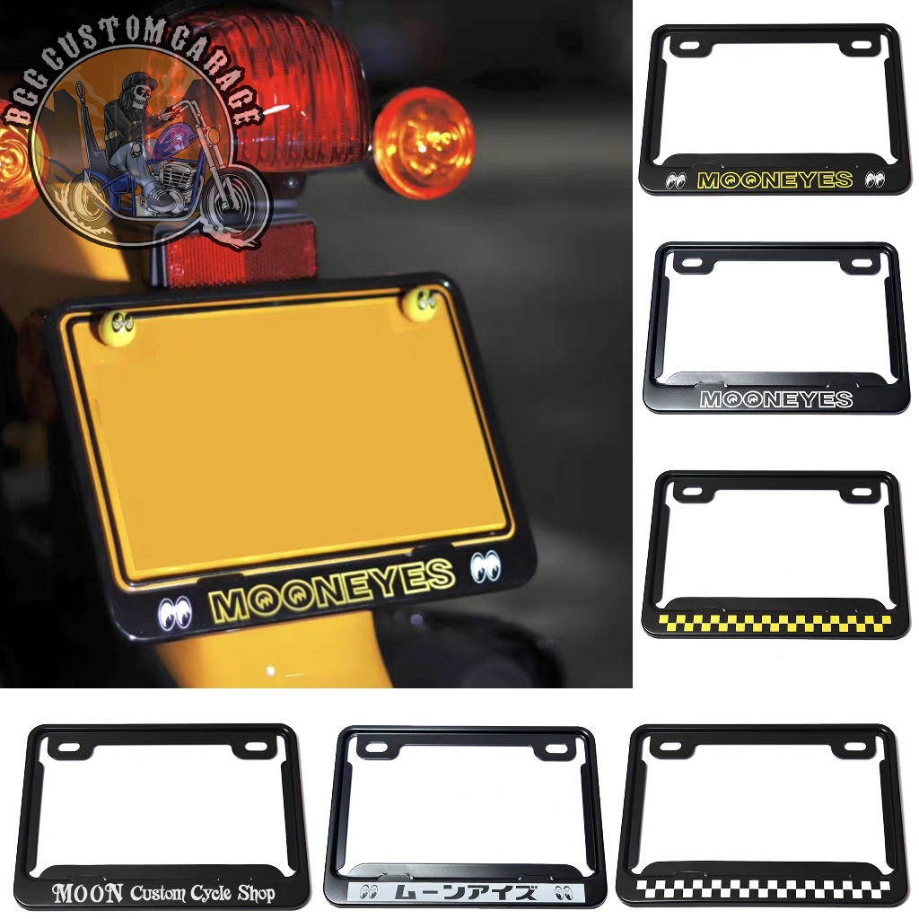 Cover Frame Plat Nomor MOONEYES Original . Baut Flat Nomer Mooneyes
