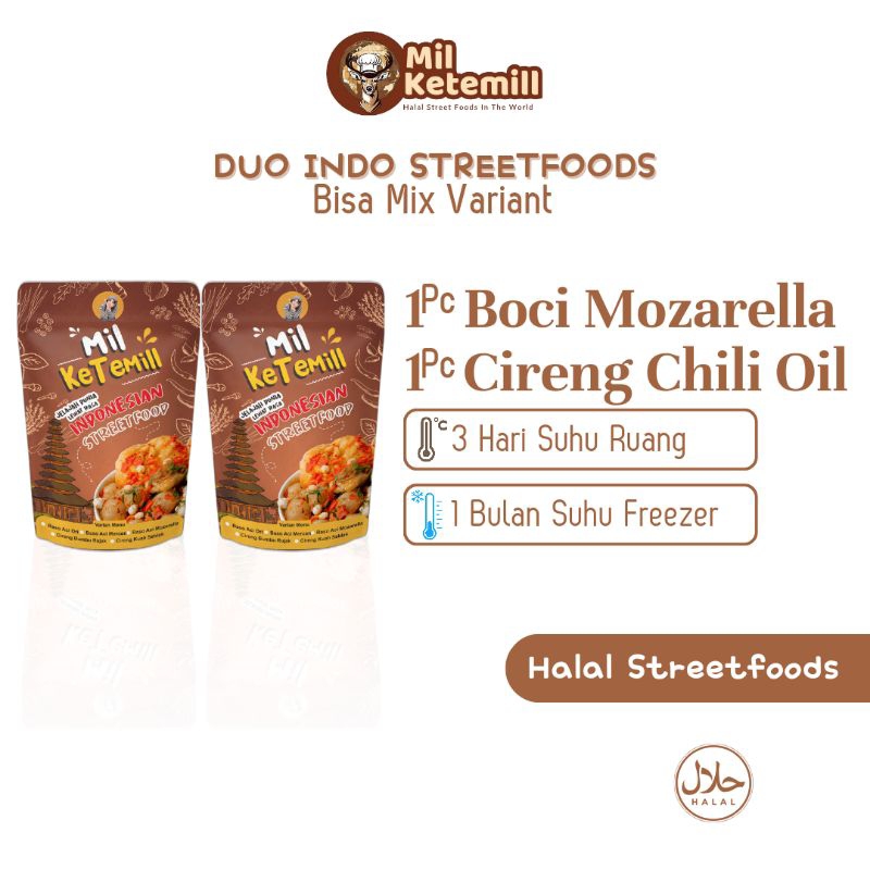 

Cireng Chili Oil + Boci Mozarella Duo Indo Streetfood