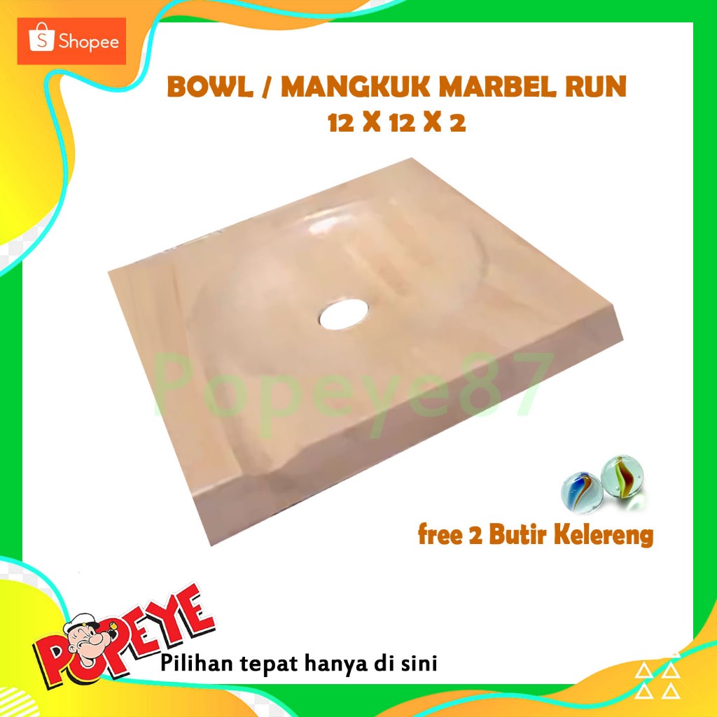 Bowl Marble Run Marblerun Marble Race Marblerace Kayu Mangkok / Bowl