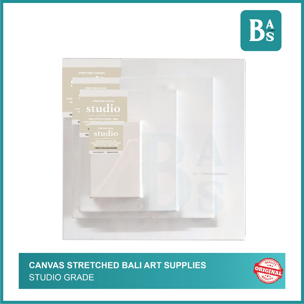 

Bali Art Supplies - Kanvas Lukis Stretched - Studio Grade 100% Cotton