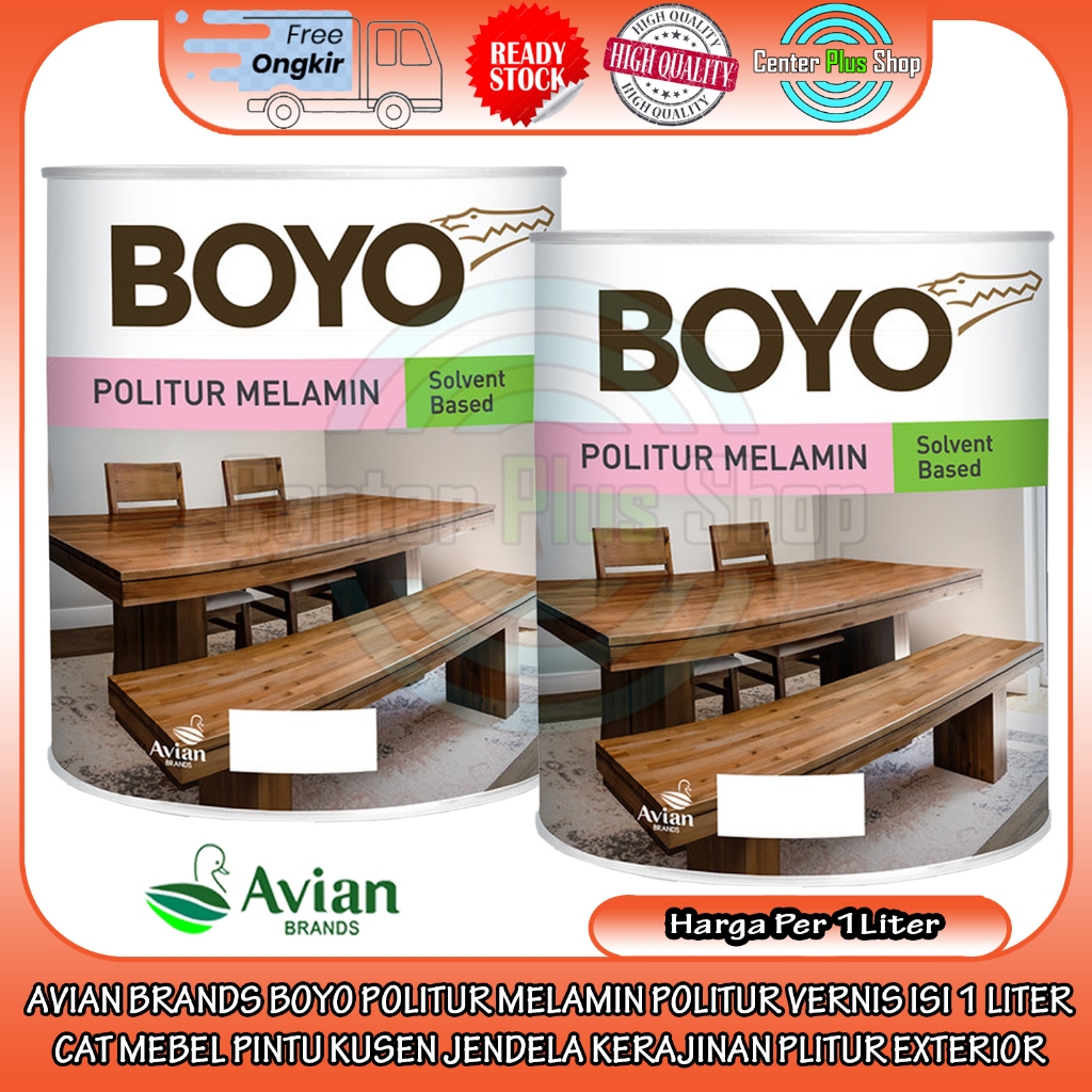AVIAN BRANDS BOYO POLITUR MELAMIN PULITUR VERNIS ISI 1 LITER LTR CAT MEBEL CET MEUBEL PINTU KUSEN JE