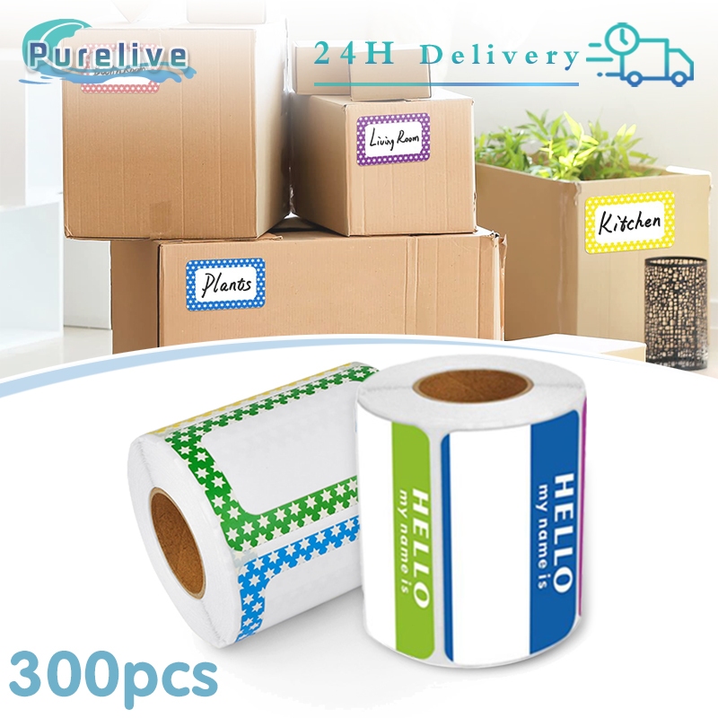 

300pcs/roll Sticker Hello My Name Is Sticker Graffiti Hello Name Tag Stickers