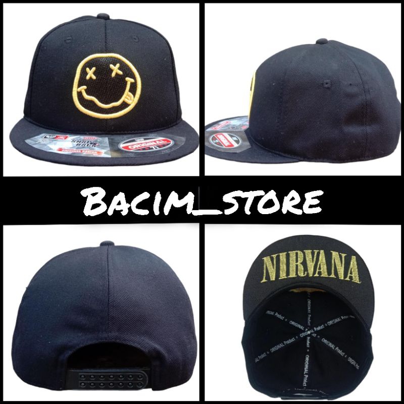 Topi Snapback Bordir NIRVANA/Topi Baseball/Topi Hip-Hop