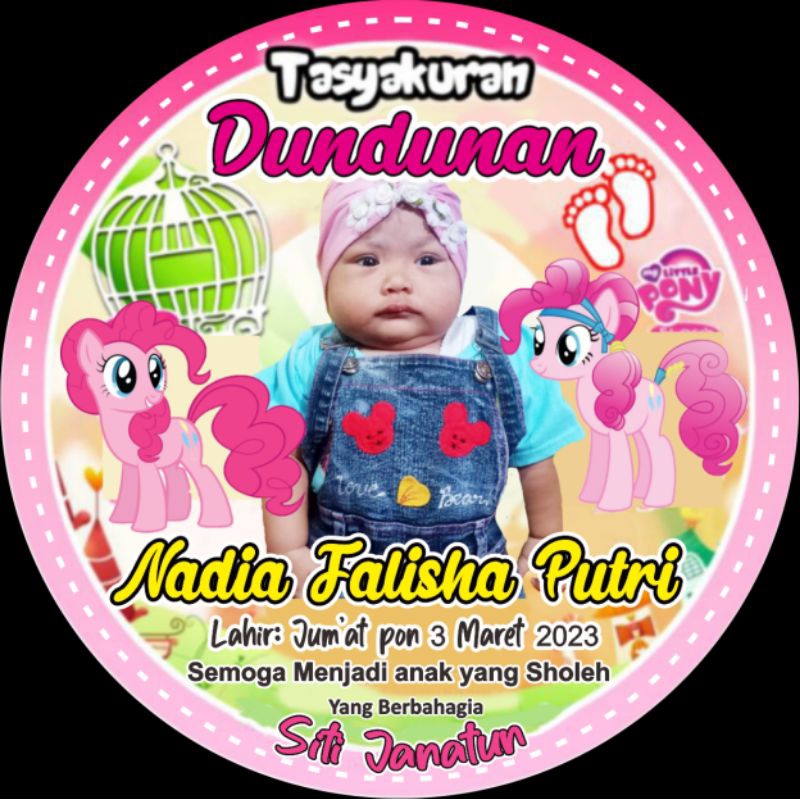 

Stiker turun tanah / tedhak siten request foto anak