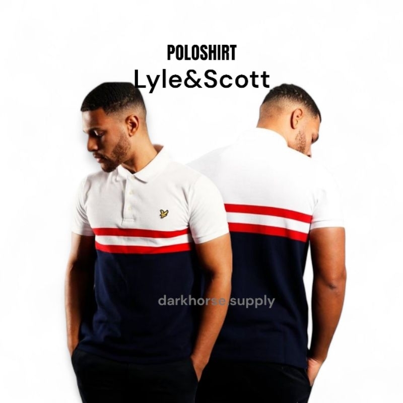 Kaos Model Polo Shirt Lyle & Scott - Kaos Polo Kombinasi - Kaos Kerah Pria Murah Lyle & Scott