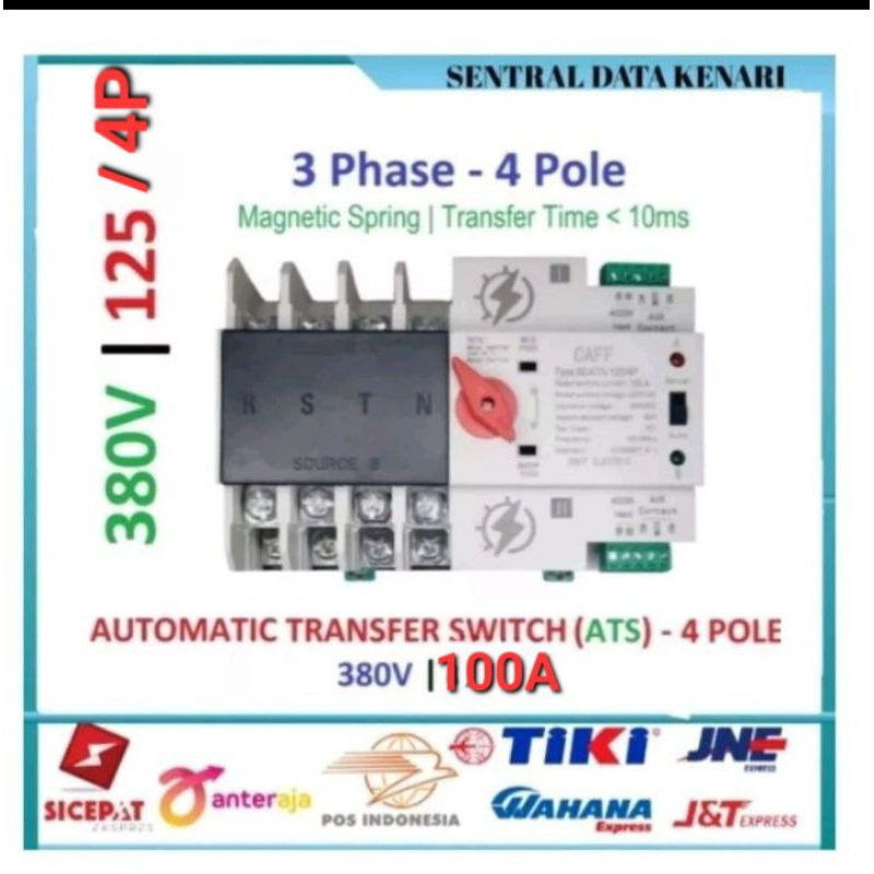 ATS 3 Phase 100A-125 / 4P 380V Automatic Transfer switch ( PLN GENSET)