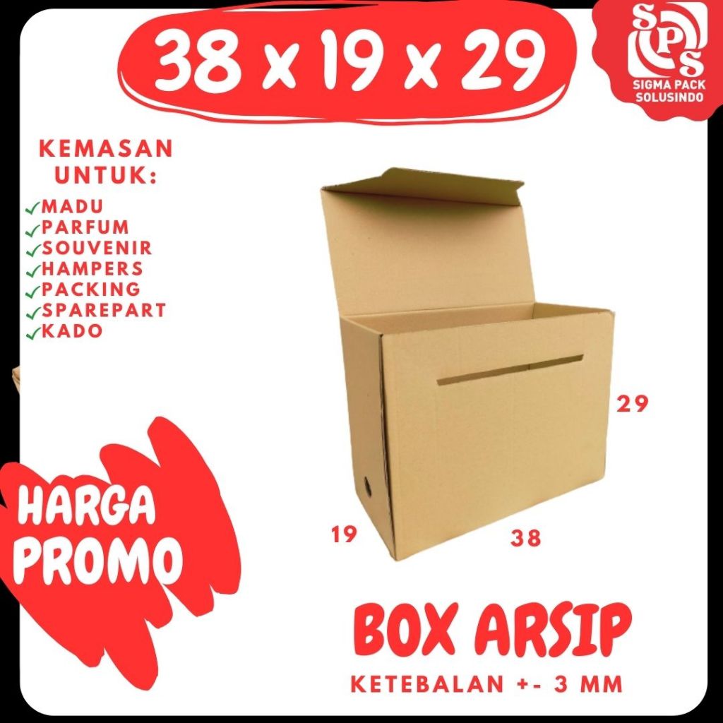 

Box File 38x19x29 cm Kardus/polos/Arsip/File/filebox/arsipbox TIPIS