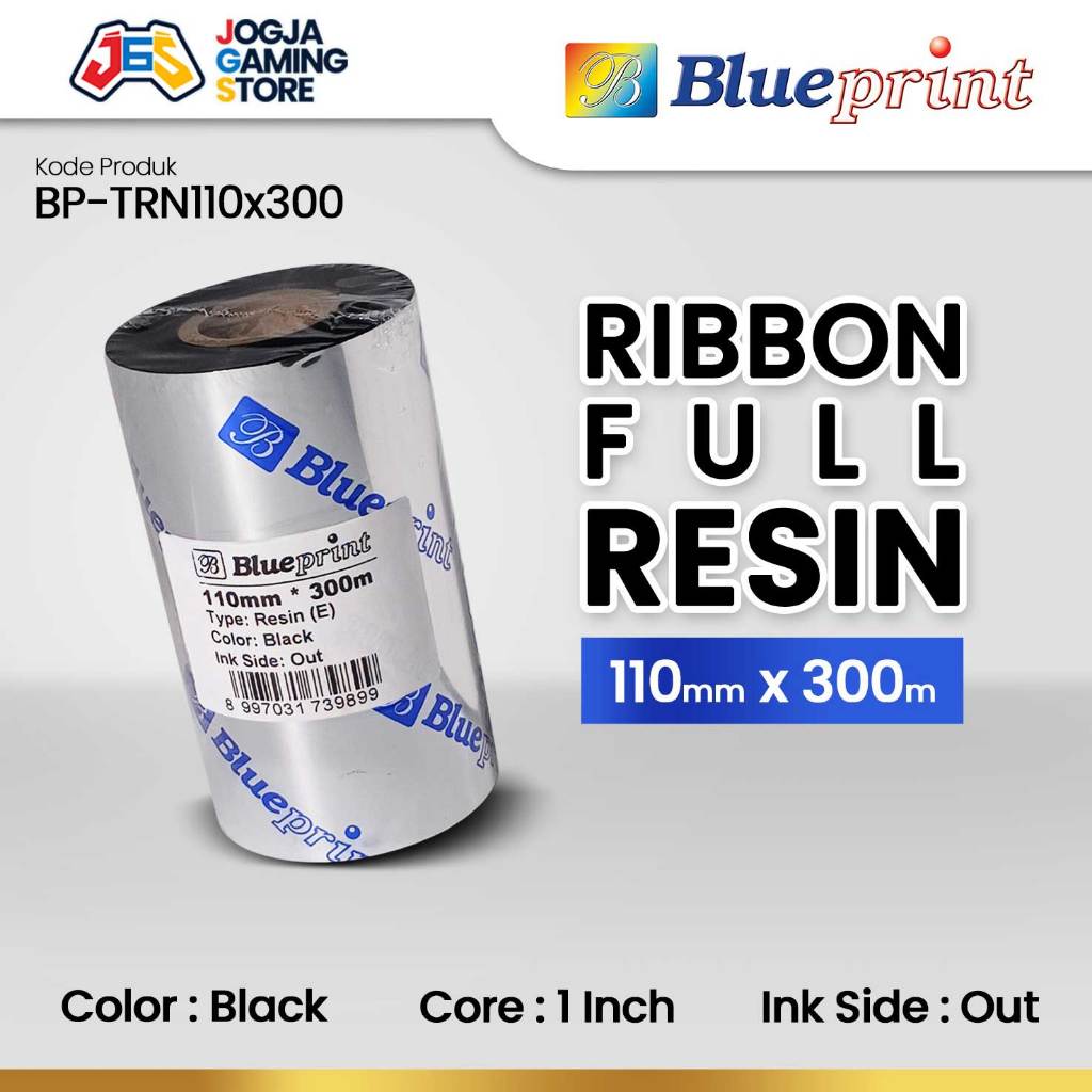 

Ribbon Full Resin 110x300 Meter BLUEPRINT Full Resin Ribon Permanen - 1 Roll