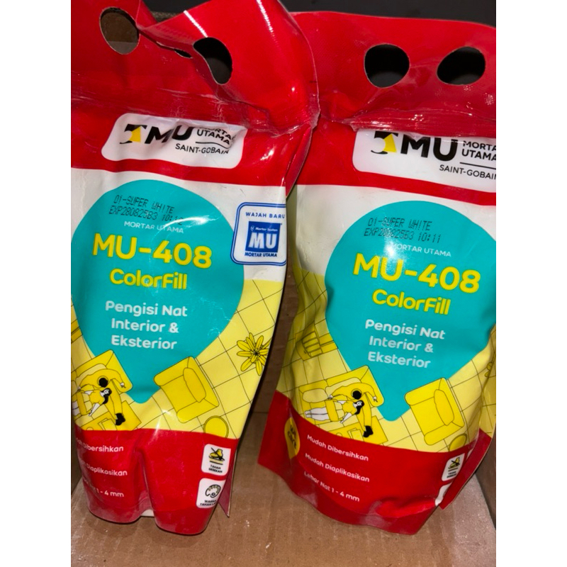 ORIGINAL Mortar Utama MU-408 ColorFill Pengisi Nat Keramik 1kg [SEMEN INSTAN PENGISI NAT KERAMIK]