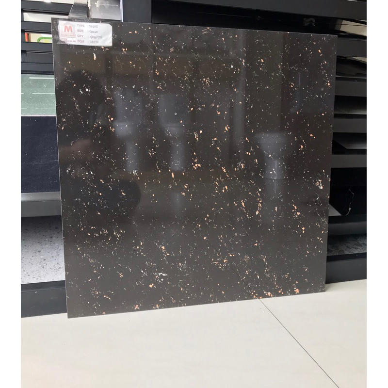 Granit Milano Uk 60x60 Hitam Motif Bintik J6J05 KW1