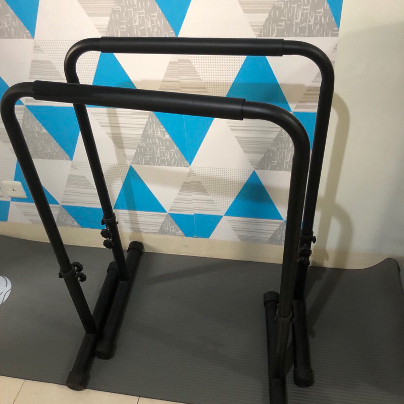 Adjustable Mobile Dip bar (bekas/second) Lebert Equalizer Calisthenic Dip - Adjustable, Hitam