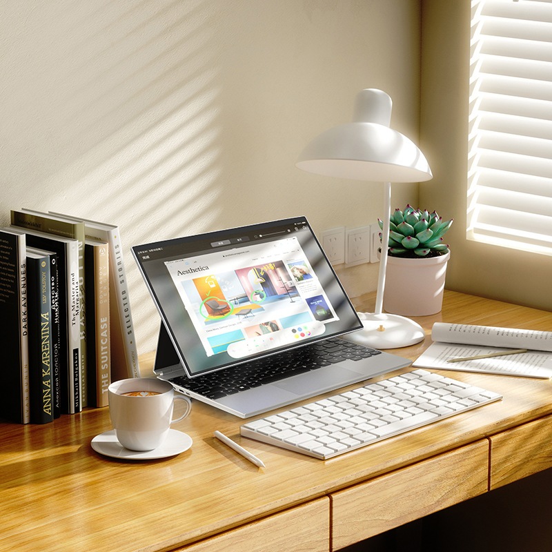 laptop touchscreen 2in1 14 inch Intel N95 Ram16g+512gb ssd 180° lipat layar sentuh windows11/office