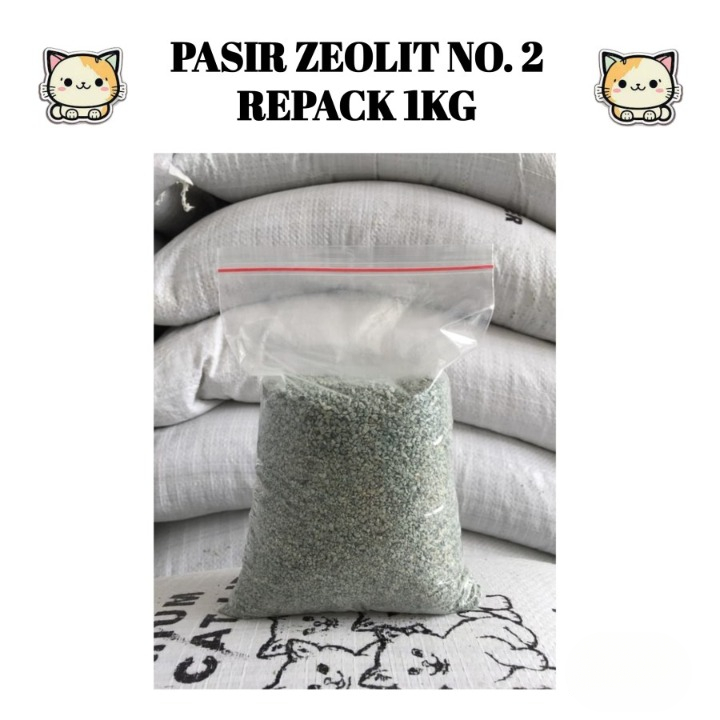 Pasir Zeolit No.2 Media Kotoran Kucing Ziolid Seolite Murah Repack 1kg