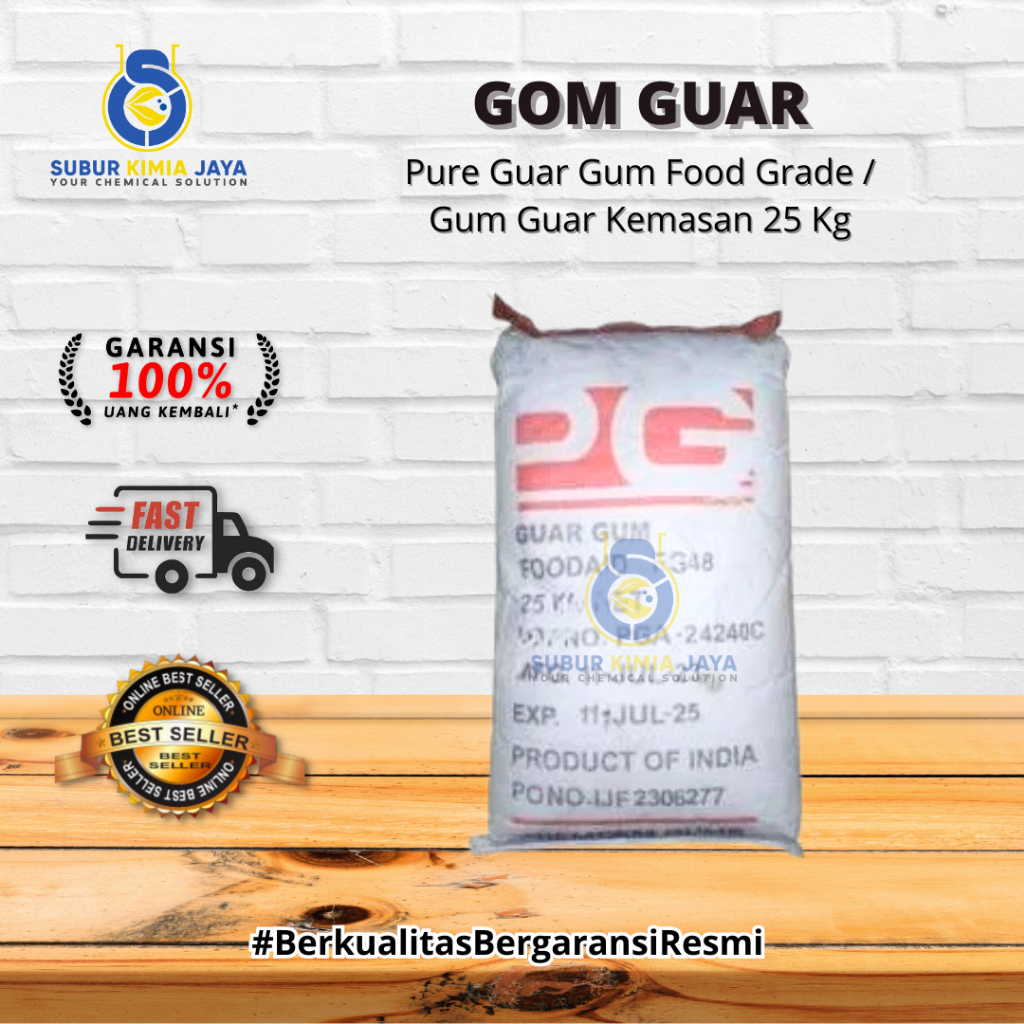 

Guar Gum Pure Food Grade Ex India 25 KG KHUSUS GOJEK Premium