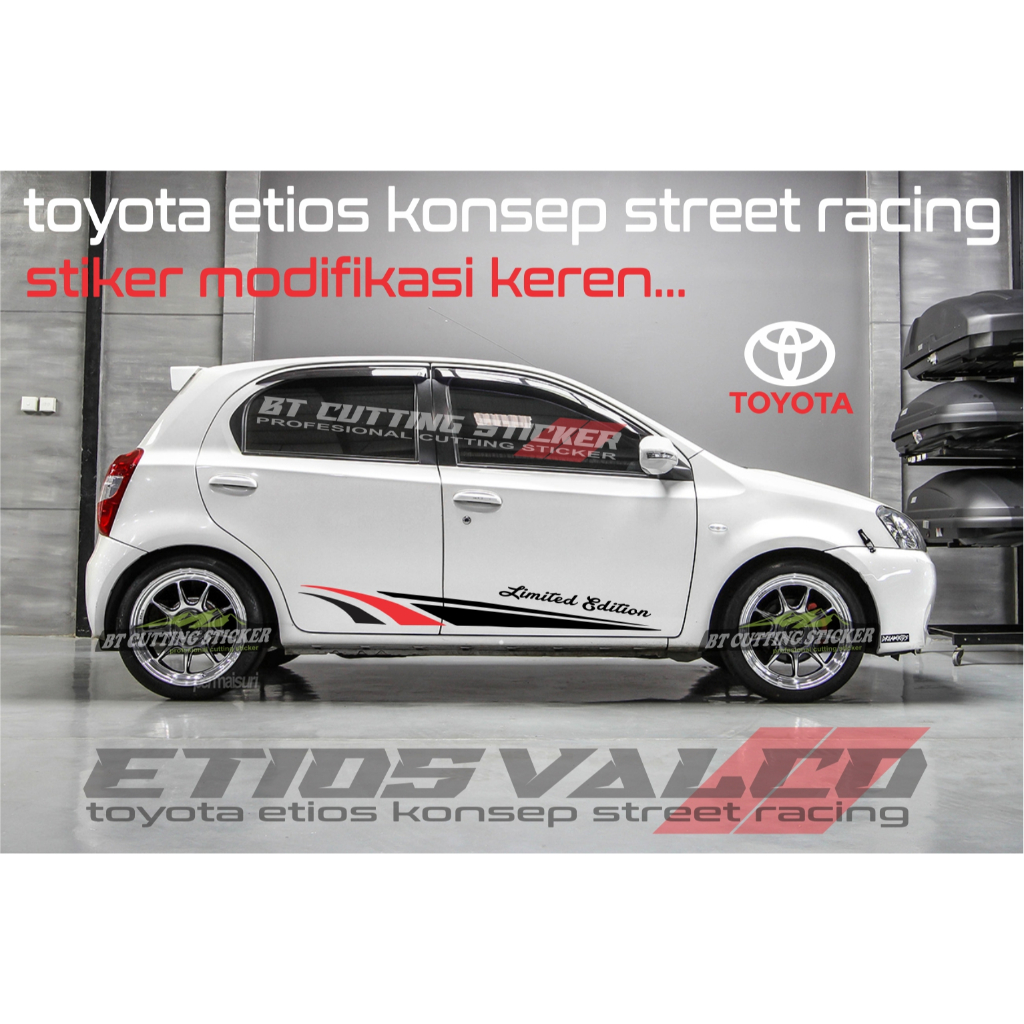 stiker etios valco stiker mobil toyota etios sticker etios valco