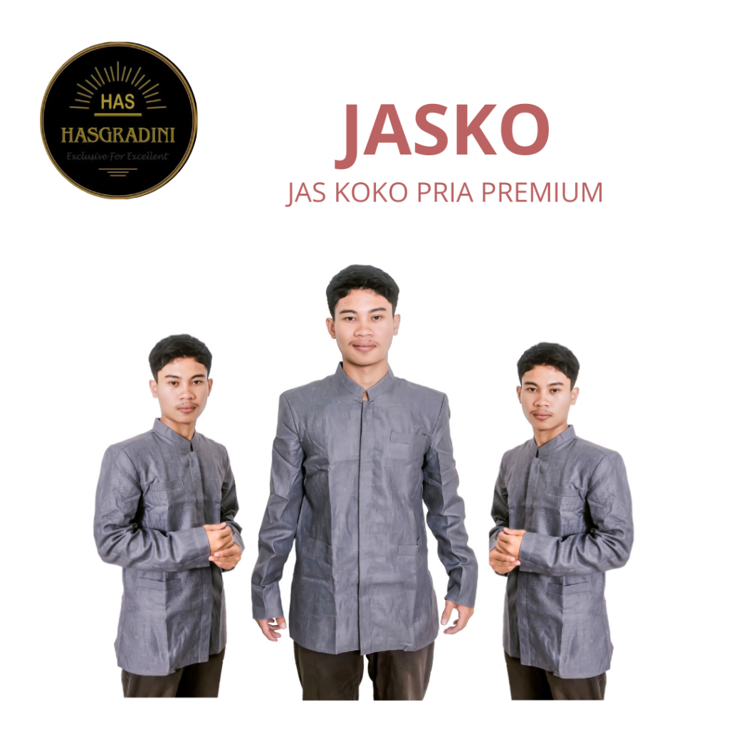 JASKO MUSLIM by hasgradini Jas koko pria terbaru lengan panjang bahan katun india premium
