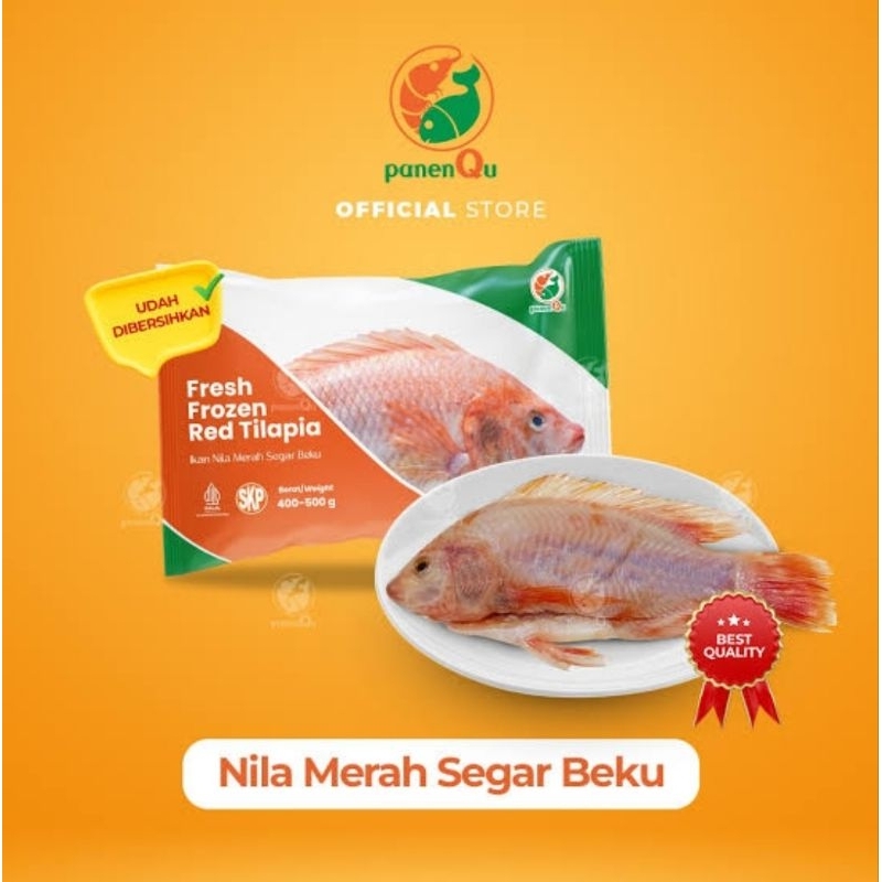 

Ikan Nila Merah 1ekor berat 400-500gr Panenqu | Tilapia Red Frozen | Nila Fresh | Nila Segar