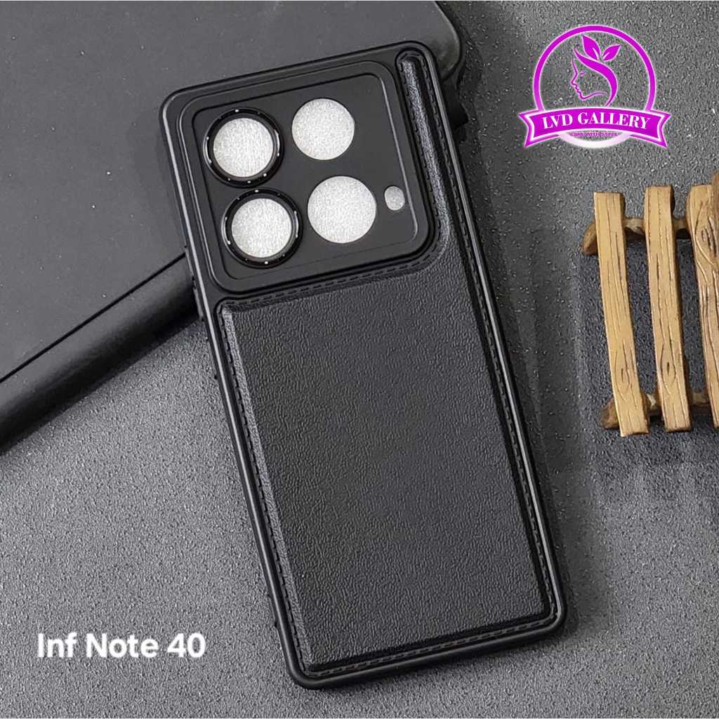 Infinix Note 40 Infinix Note 40 Pro Infinix Note 40 Pro Plus Infinix Note 40S Case Leather Black Sof