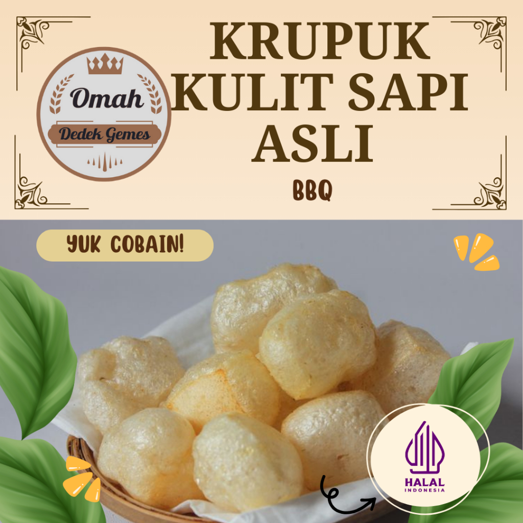 

krupuk kulit sapi asli BBQ 150gr