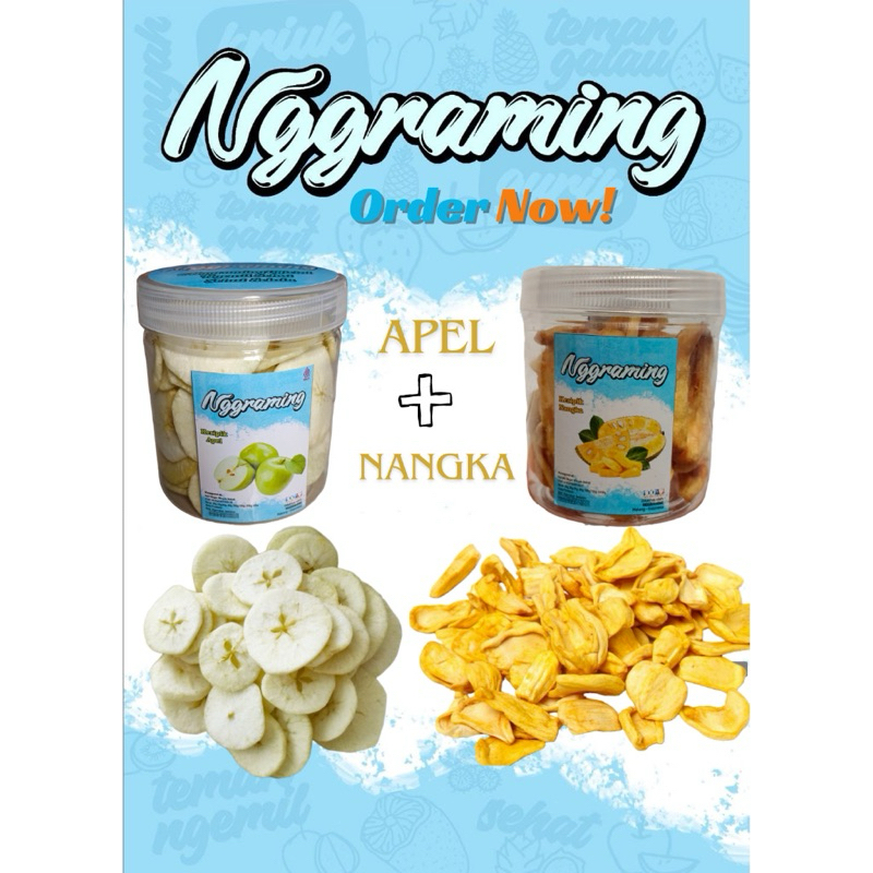 

Nggraming paket hemat Apel+Nangka 600ml kemasan toples