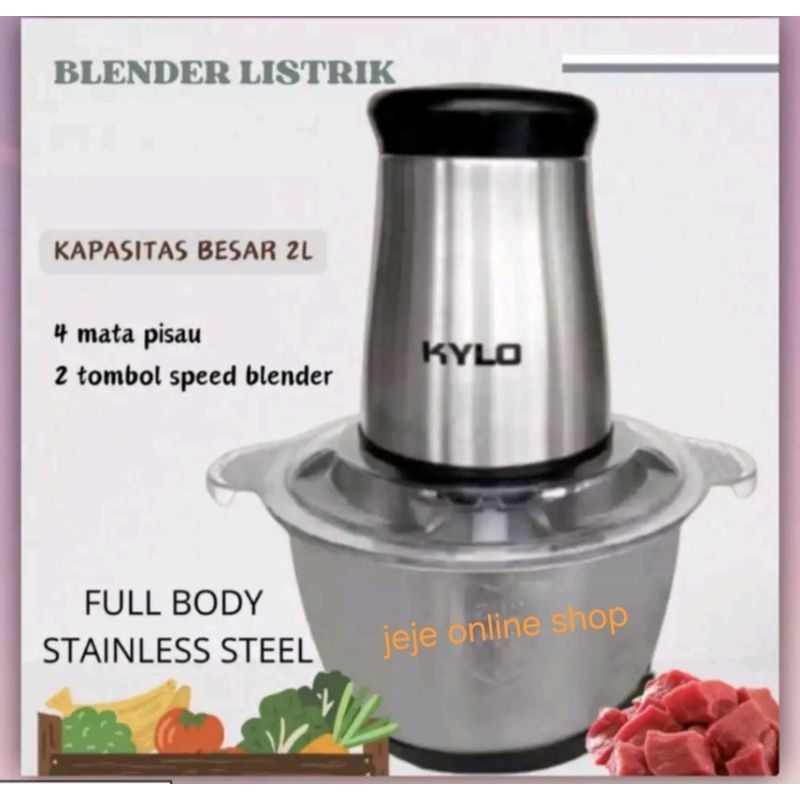 BLENDER DAGING / CHOPPER STAINLESS SERBAGUNA  2 LITER