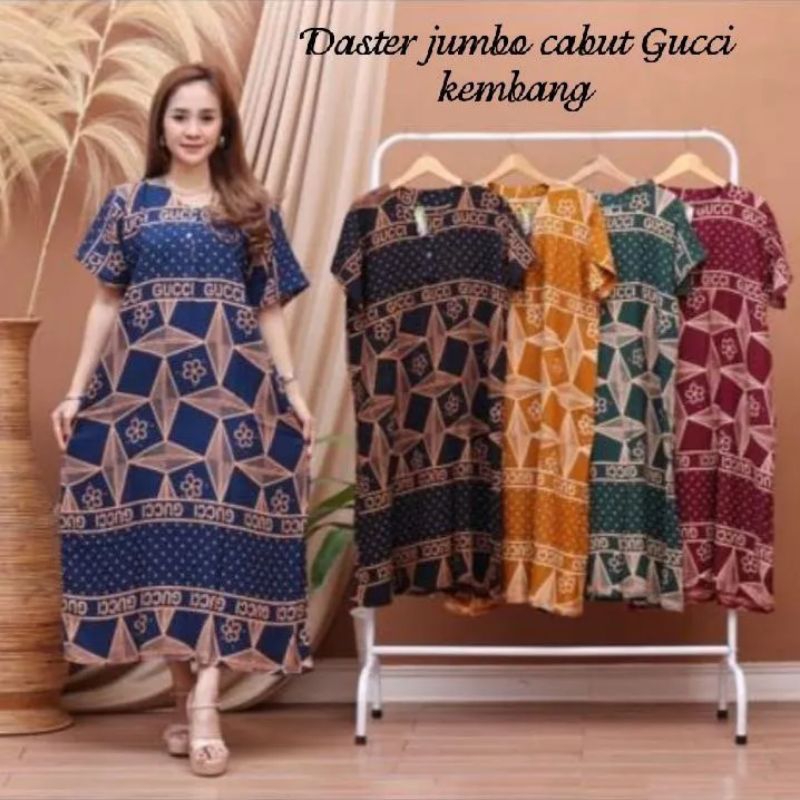 Daster Jumbo Cabut Gucci Kembang | Daster Jumbo | Daster Busui | Daster Bumil | Daster Motif | Daste