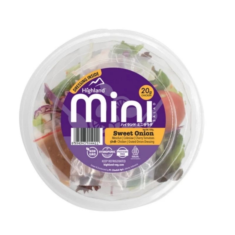 

Salad Sayur Highland Mini Mix Colesaw and Chicken - 100 Gram