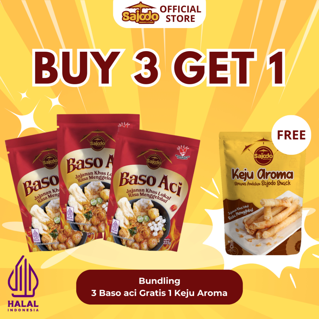 

SAJODO - PAKET BASO ACI SAJODO (BELI 3 BASO ACI 195 Gram, FREE 1)