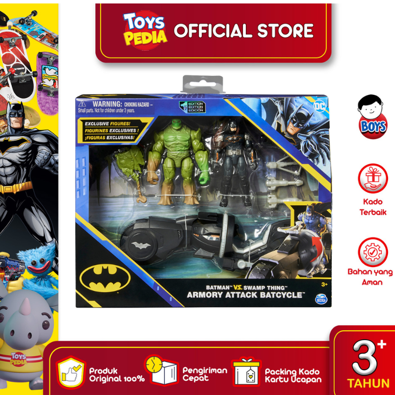 Mainan Figur DC Batman Batcycle