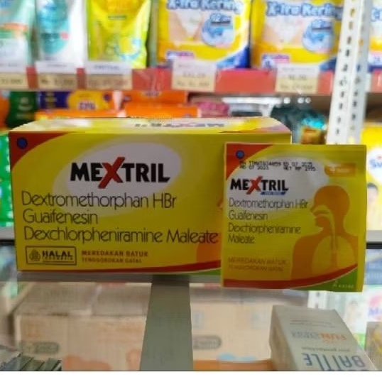 MEXTRIL 1 STRIP 4 TABLET / OBAT BATUK TABLET MEXTRIL MEREDAKAN BATUK & TENGGOROKAN GATAL