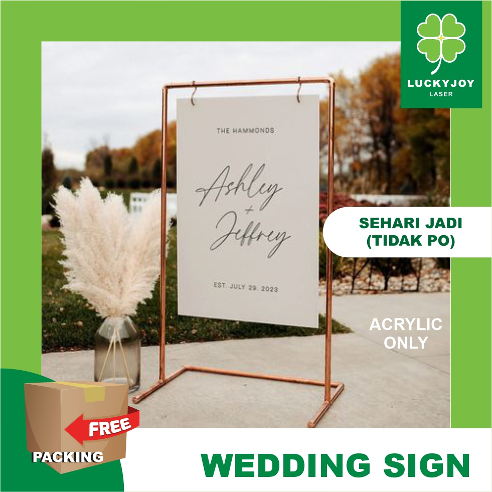 

WEDDING SIGN ACRYLIC | PAPAN SELAMAT DATANG CUSTOM