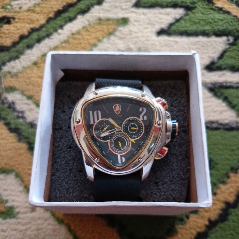 Jam Tangan Automatic Chronograph Ferrari preloved second bekas