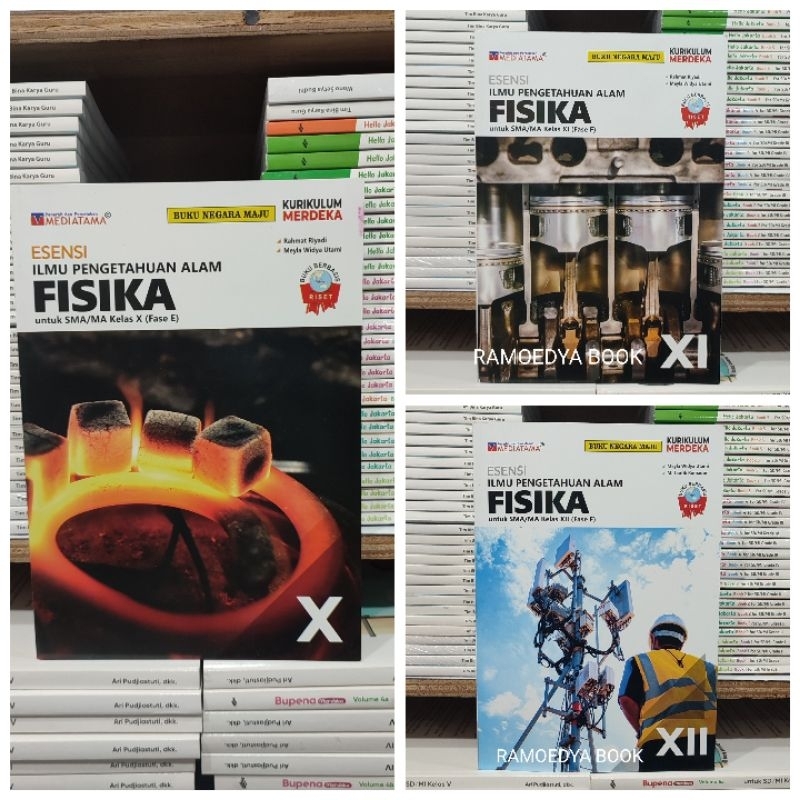 Buku Original FISIKA SMA/MA kelas 10,11,12 Kurikulum Merdeka MEDIATAMA