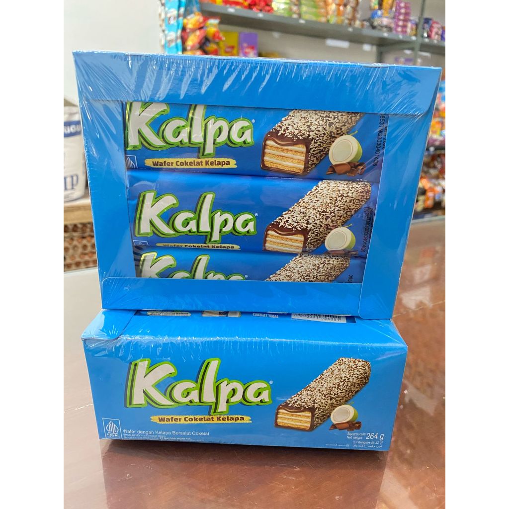 

Kalpa Wafer Cokelat Kelapa 1 Box isi 12 Pcs