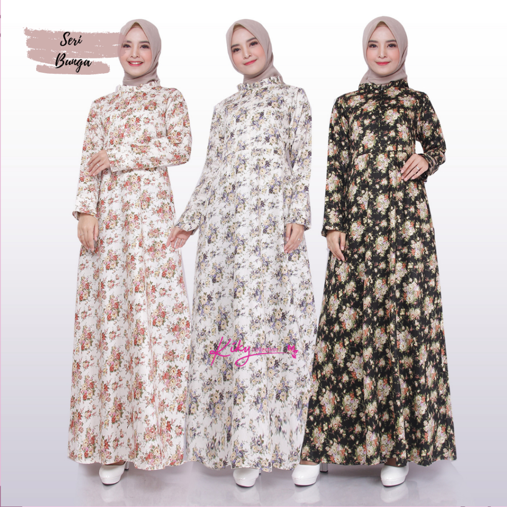 Gamis Katun Jepang Ori Kiky Collection Pilih Motif Size Jumbo Ld 116 cm