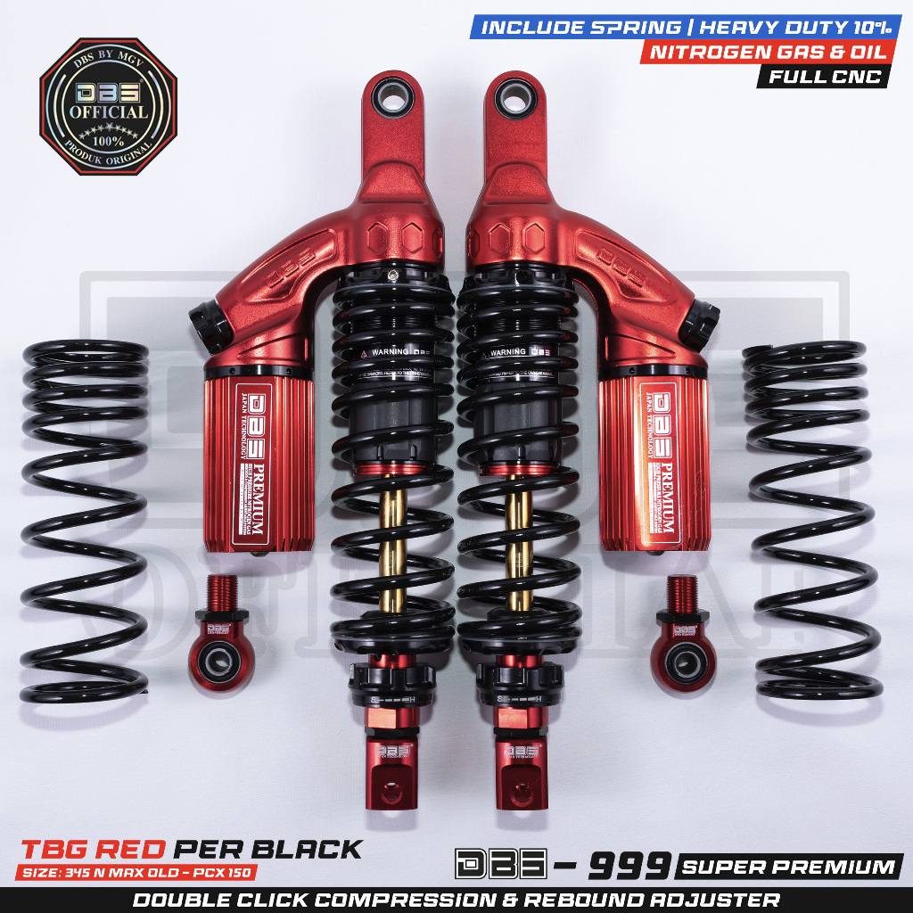 DBS 999 Series shock belakang NmaxOld Pcx150 Pcx160 345mm dan 365mm
