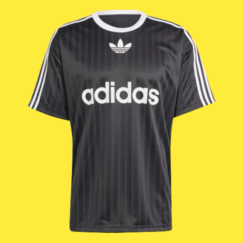 ADIDAS ADICOLOR POLY T SHIRT / ADIDAS RINGER TEE BLACK / JERSEY ADIDAS ORIGINAL 100%