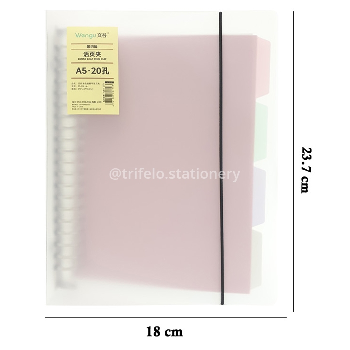 

WENGU Binder Transparan Tali A5 B5 (A5-20H-6, B5-26H-6)