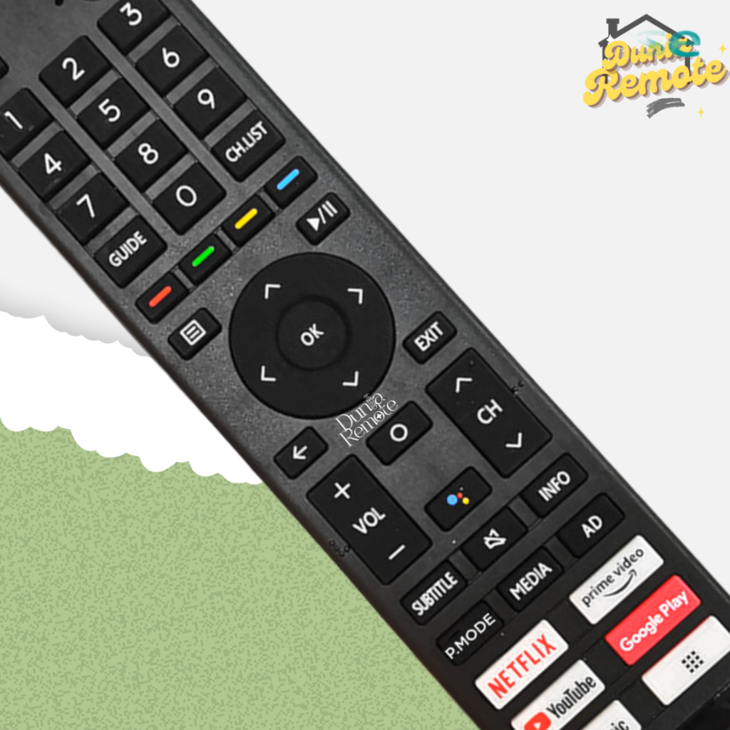 Remote TV H-sense 4k 4200G Android Smart LED LCD Netflix Youtube 43A6500H 50A6500H 55A6500H