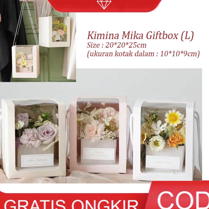 

Diskon Kilat Kimina Mika Giftbox L Giftbox Kado Bunga Kotak Mika Box GB41