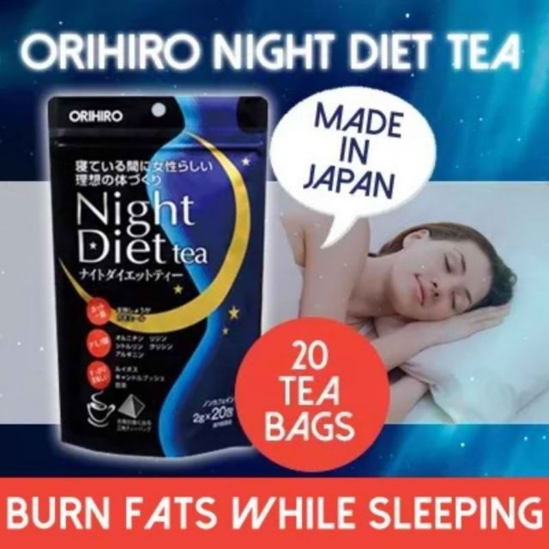 

Night Diet Tea Orihiro Japan isi 20 teabags Made In Japan Original Halal Certified