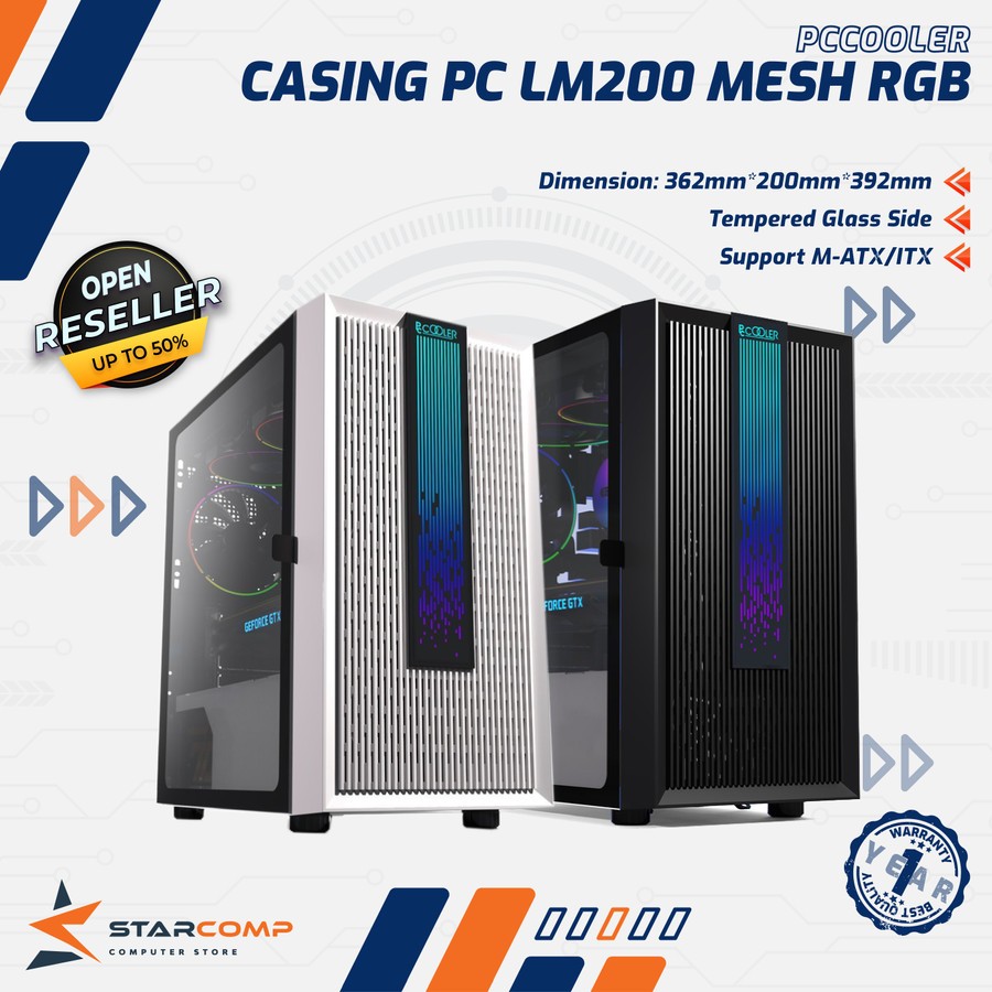 PCCOOLER LM200 Platinum M-ATX Gaming Case LM 200 Casing PC