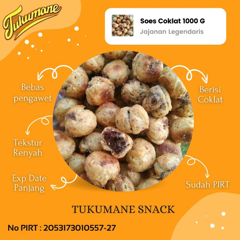 

Soes Cokelat / Sus Kering Isi Cokelat 1 Kg