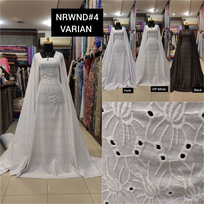 kain Katun Bordir Bunga NRWND#4 VARIAN