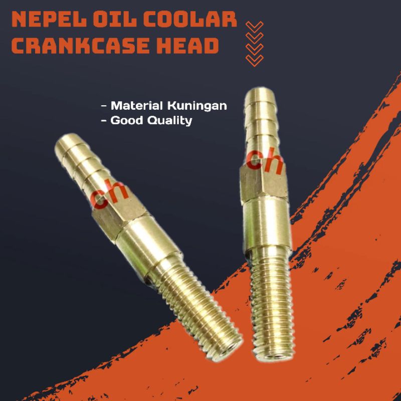 Baud nepel oil cooler crancase crankcase dan head bahan kuningan