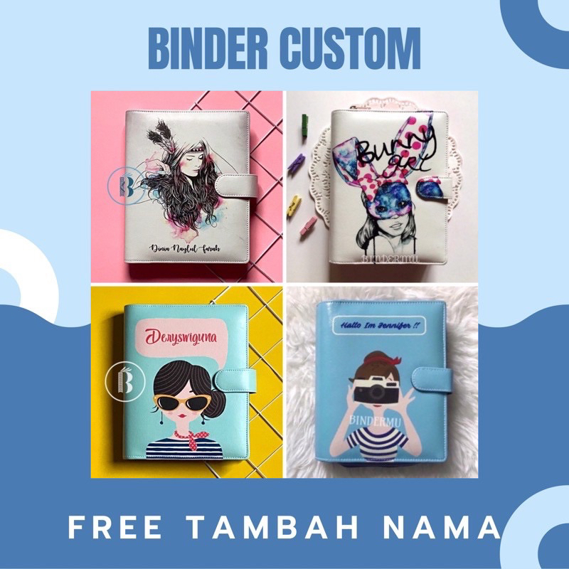 

Binder Custom POP Girl Tumblr Edition FREE Tambah nama 20ring A5 / 26ring B5 / 6r A6 Planner Agenda