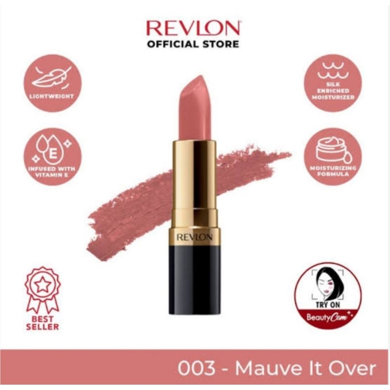 Original Revlon Lipstik Superlustrous Mate lipstick Mauve it Over 003 Revlon Warna Natural Favorit R