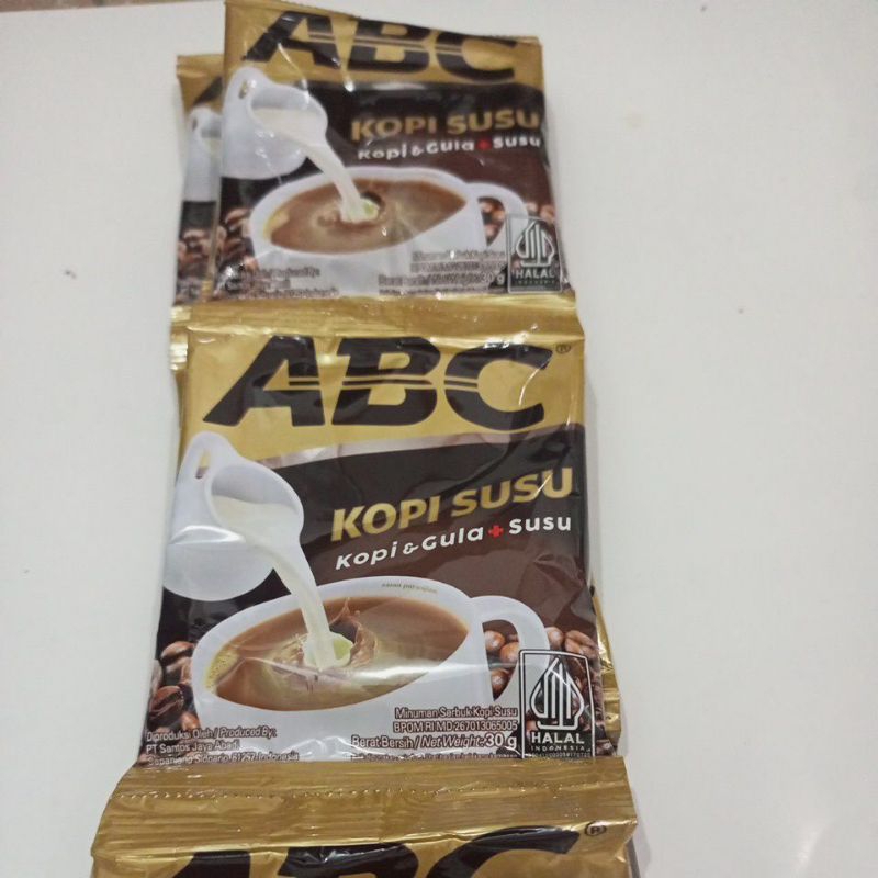 

ABC Kopi Susu Serbuk Kopi & Gula + Susu 30g