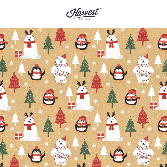 

BARANG TERUPDATE Kertas Kado Natal Harvest Wrapping Paper Xmas Shining PingBear